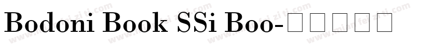 Bodoni Book SSi Boo字体转换